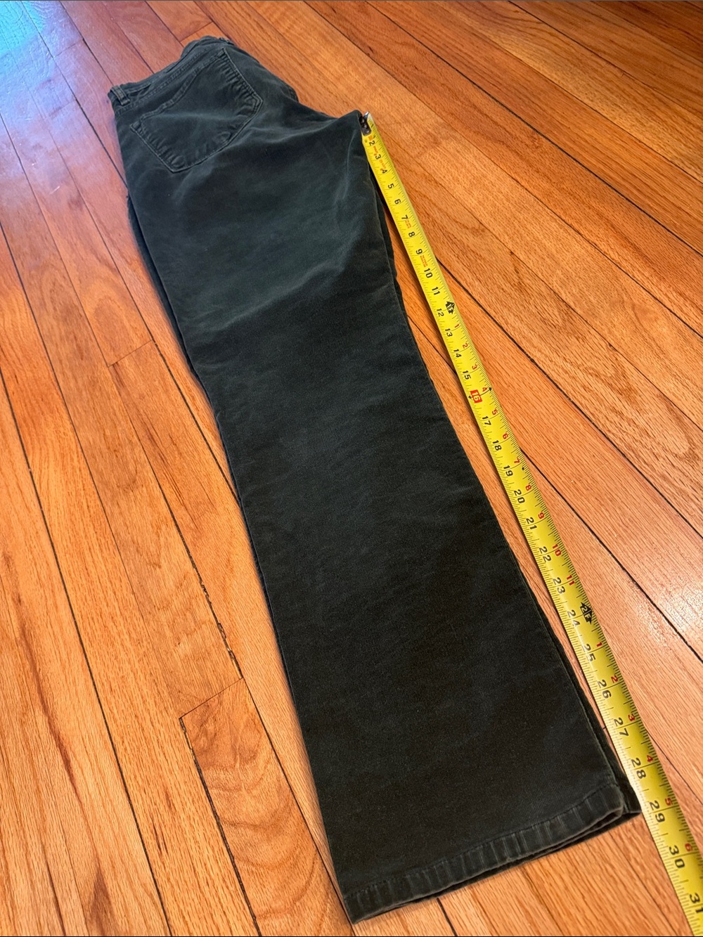 Ralph Lauren Pants Corduroy Women’s Dark Olive Cotton Straight Leg 8 - Picture 5 of 7